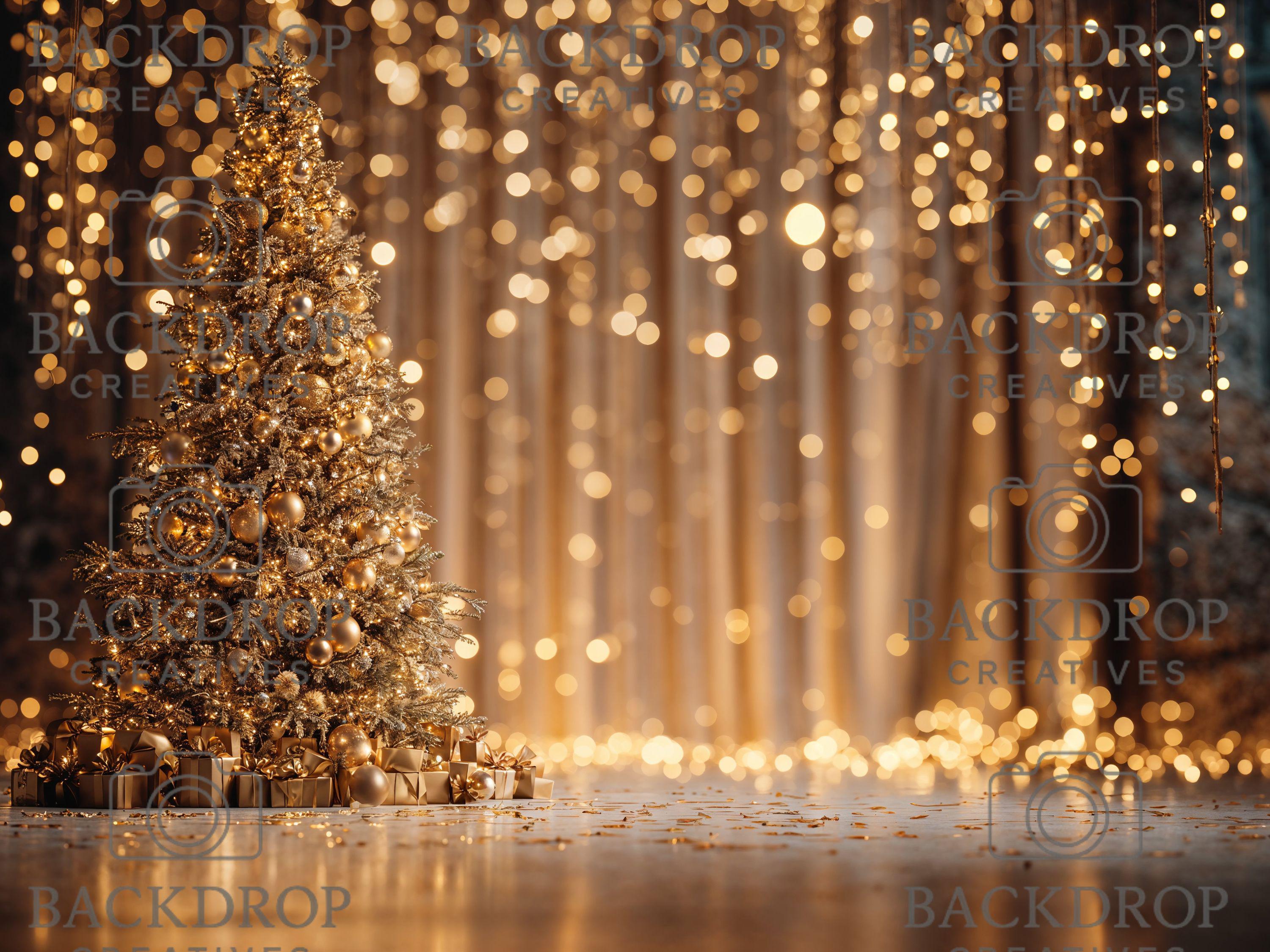 Gold Christmas Baby Toddler Set Digital Backdrops Bundle, Child Backdrops, Studio Overlays