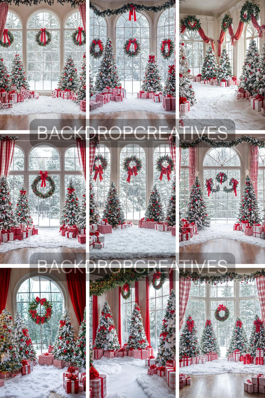 Winter Wonderland Backdrop | Snowy Photo Backdrop | Christmas Tree Party | Romantic Winter Backdrop | Holiday Photo Booth Digital Download