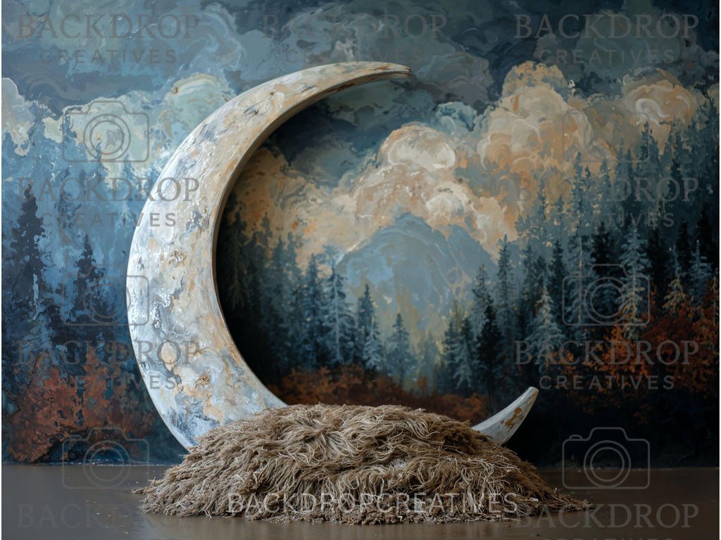Baby Moon 4 Digital Backdrop, Newborn Background, Baby Backdrop, Newborn Backdrops, Photoshop Background