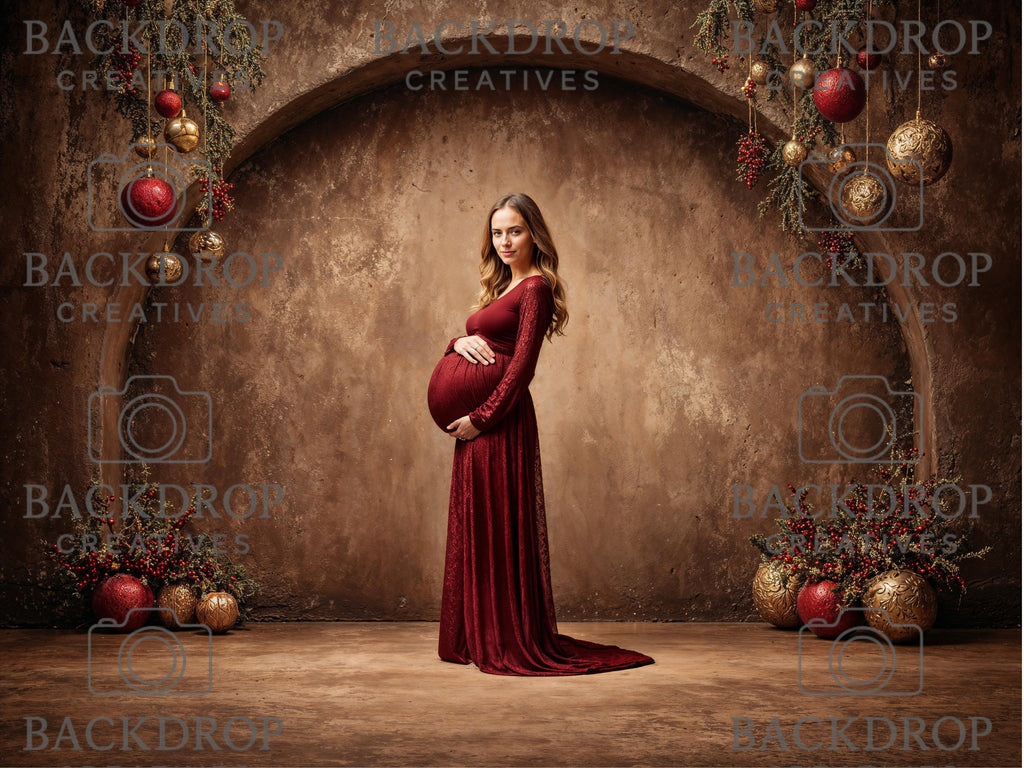 Boho Christmas Set Digital Backdrops, Maternity Backdrops, Flower Arch, Studio Overlays, Fine Art Textures