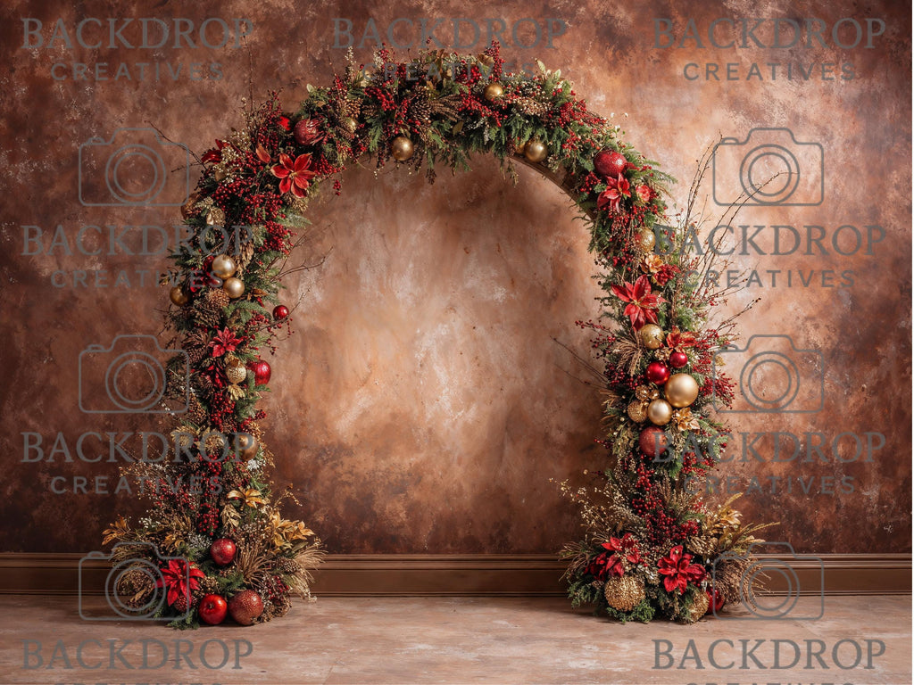 14 Brown Christmas Digital Backdrops, Maternity Backdrops, Flower Arch, Studio Overlays, Fine Art Textures