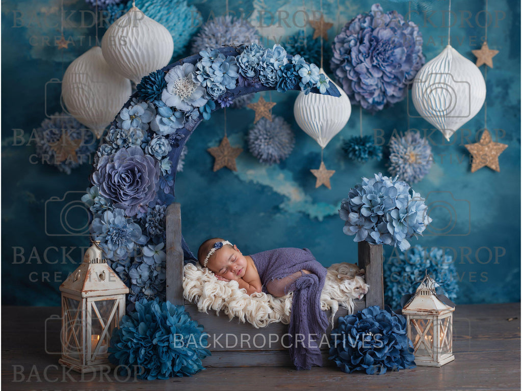 Baby Moon 3 Digital Backdrop, Newborn Background, Baby Backdrop, Newborn Backdrops, Photoshop Background