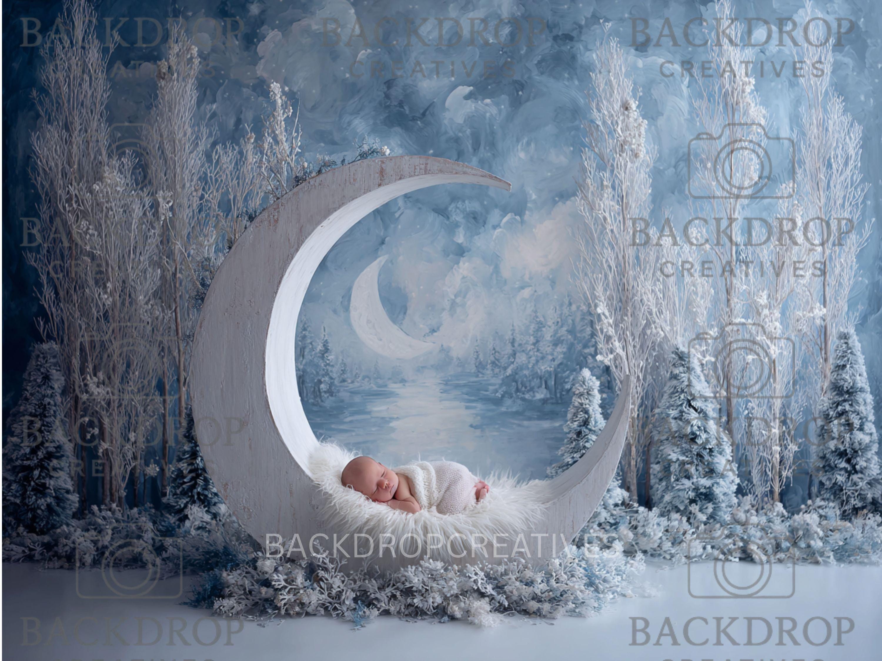 Baby Moon 8 Digital Backdrop, Newborn Background, Baby Backdrop, Newborn Backdrops, Photoshop Background