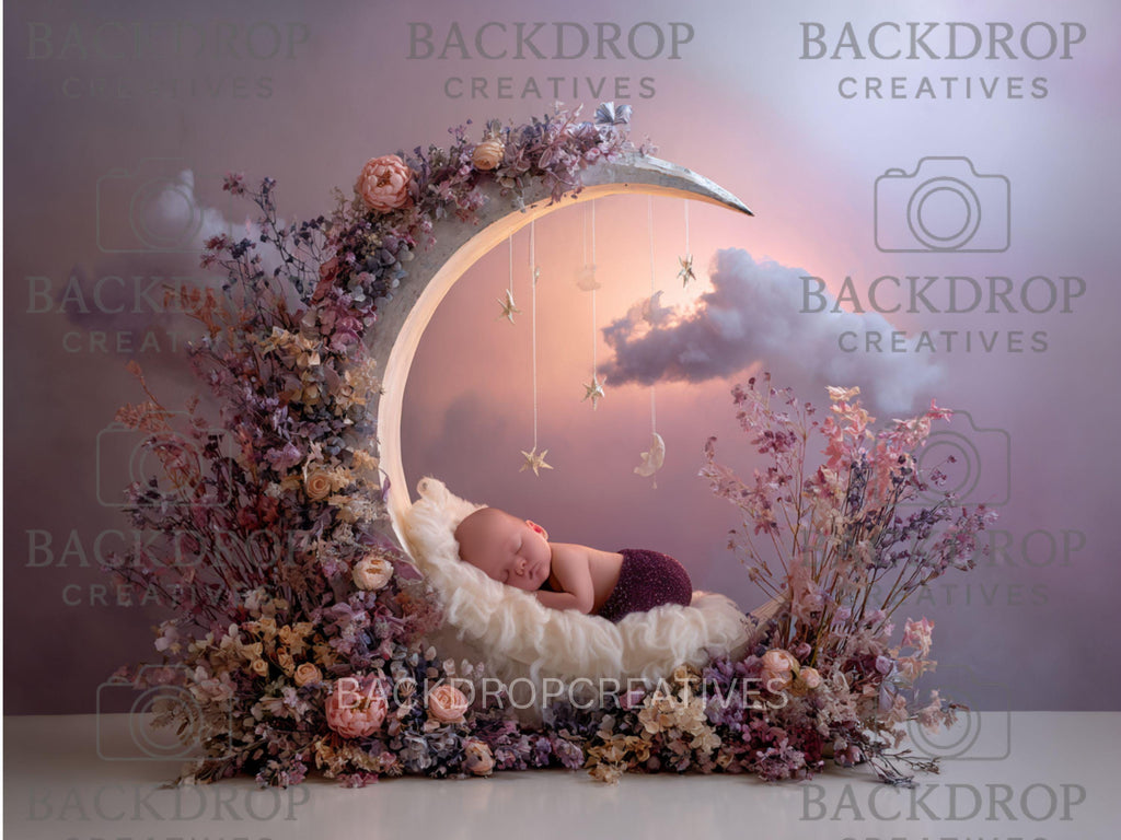 Baby Moon 2 Digital Backdrop, Newborn Background, Baby Backdrop, Newborn Backdrops, Photoshop Background