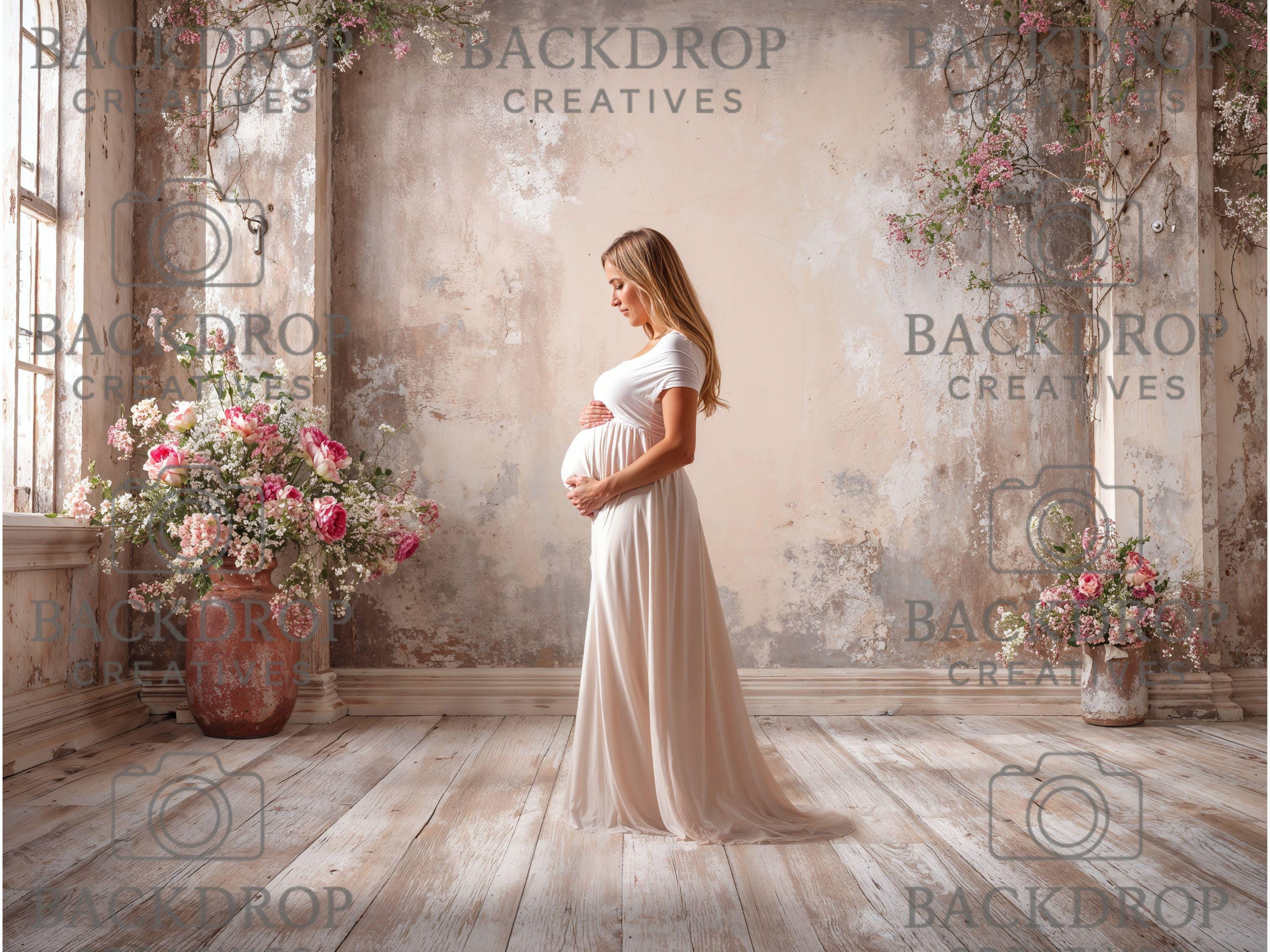 Fine Art Neutral Arch Set Digital Backdrops, Maternity Backdrops Bundle, Pregnancy Photo, Studio Overlays