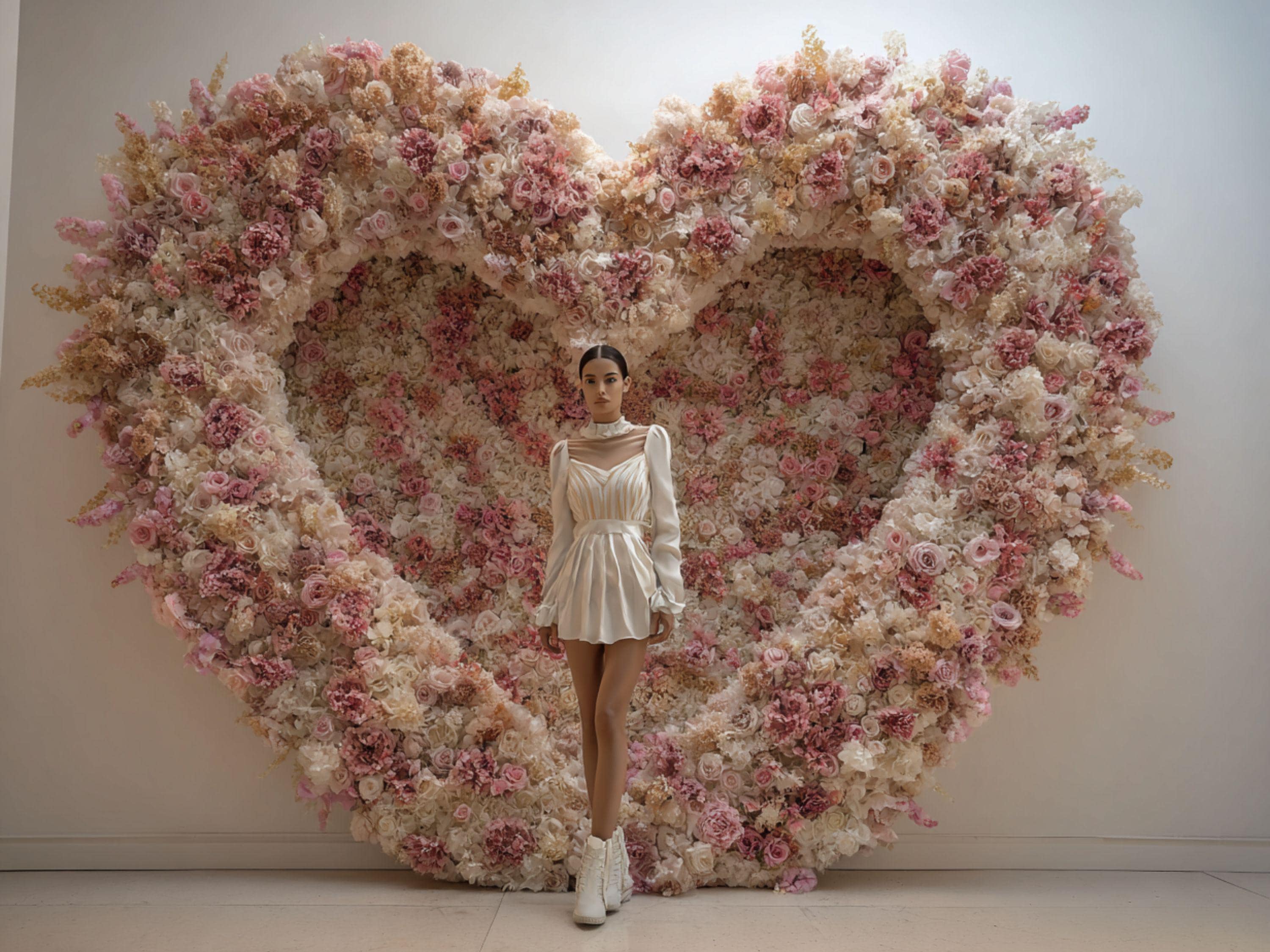 Valentine Heart Frame Arch Digital Backdrop Set | Valentine's Day, Maternity, Baby Shower