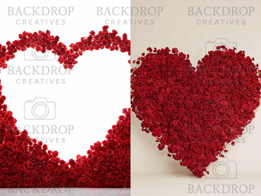 Valentines Day Rose Arch Digital Backdrop Set | Maternity, Baby Shower