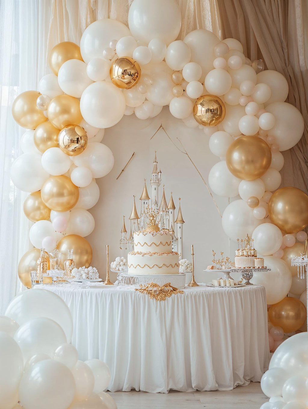 Birthday Balloon Set Digital Backdrops, Party Balloon Arch Photography (Digital Download)