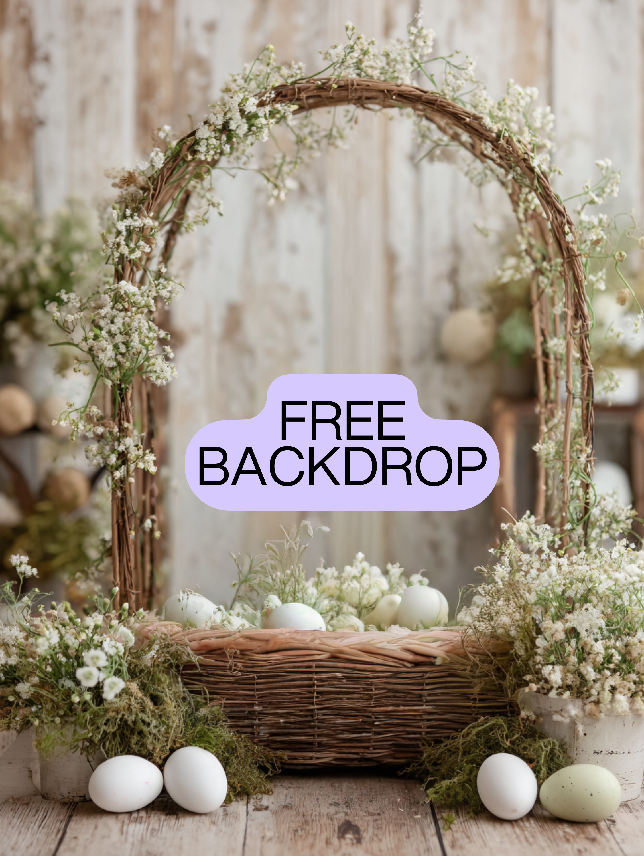 Baby Easter Digital Backdrop FREEBIE