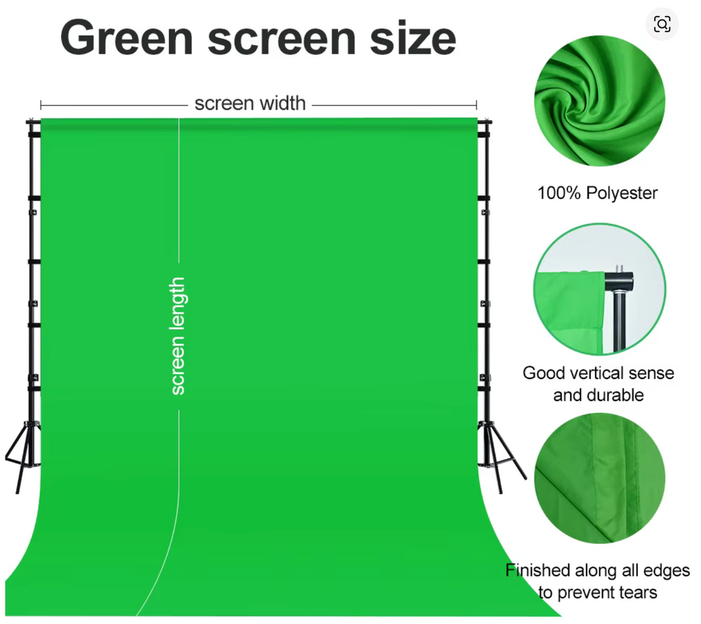 Background stand including white photographic backdrop