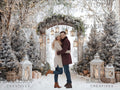 Winter Wonderland Backdrop | Snowy Photo Background | Christmas Arch | Holiday Photo Booth (Digital Download)