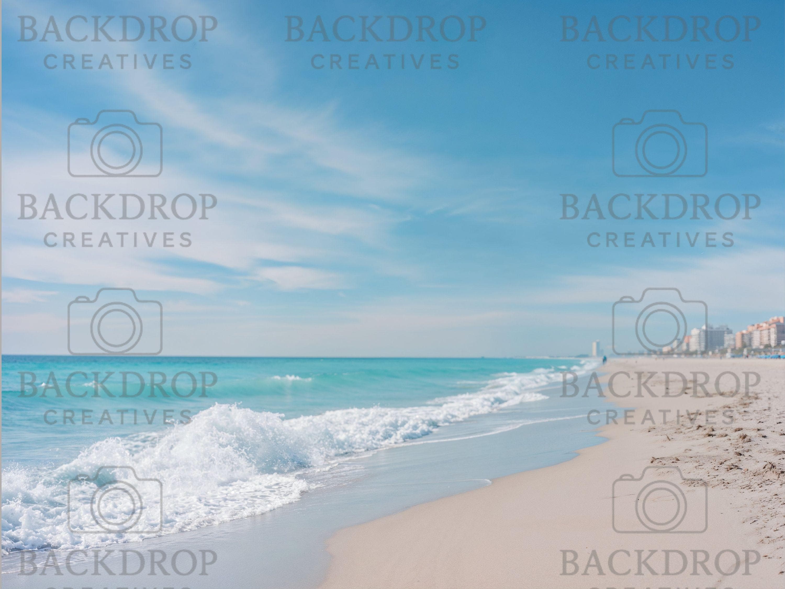 Sandy Beach Backdrop | Water Backdrop | Maternity Backdrop | Digital Backdrop | Beach Wedding Backdrop | Beach Backdrop (Digital Download)