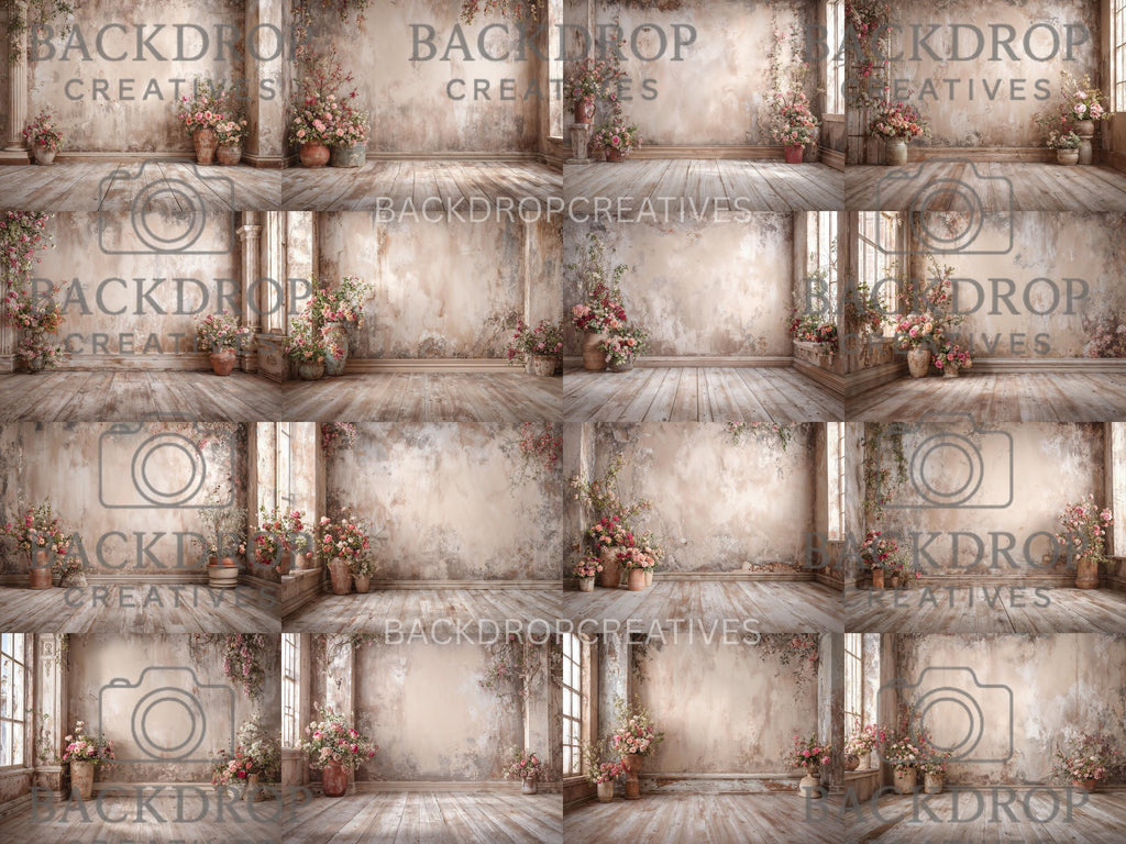 Fine Art Neutral Arch Set Digital Backdrops, Maternity Backdrops Bundle