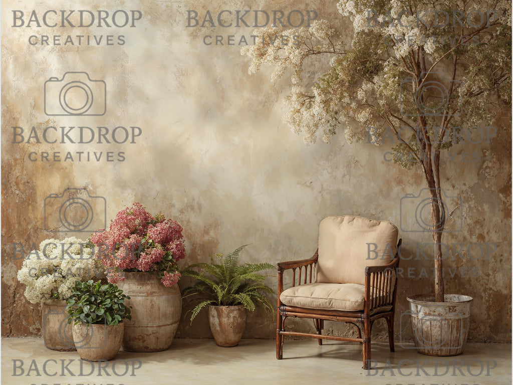 Painterly Boho Backdrop, Bride Backdrop, Digital Backdrop, Floral Set, Digital Background, Fine Art Texture, Beige Studio