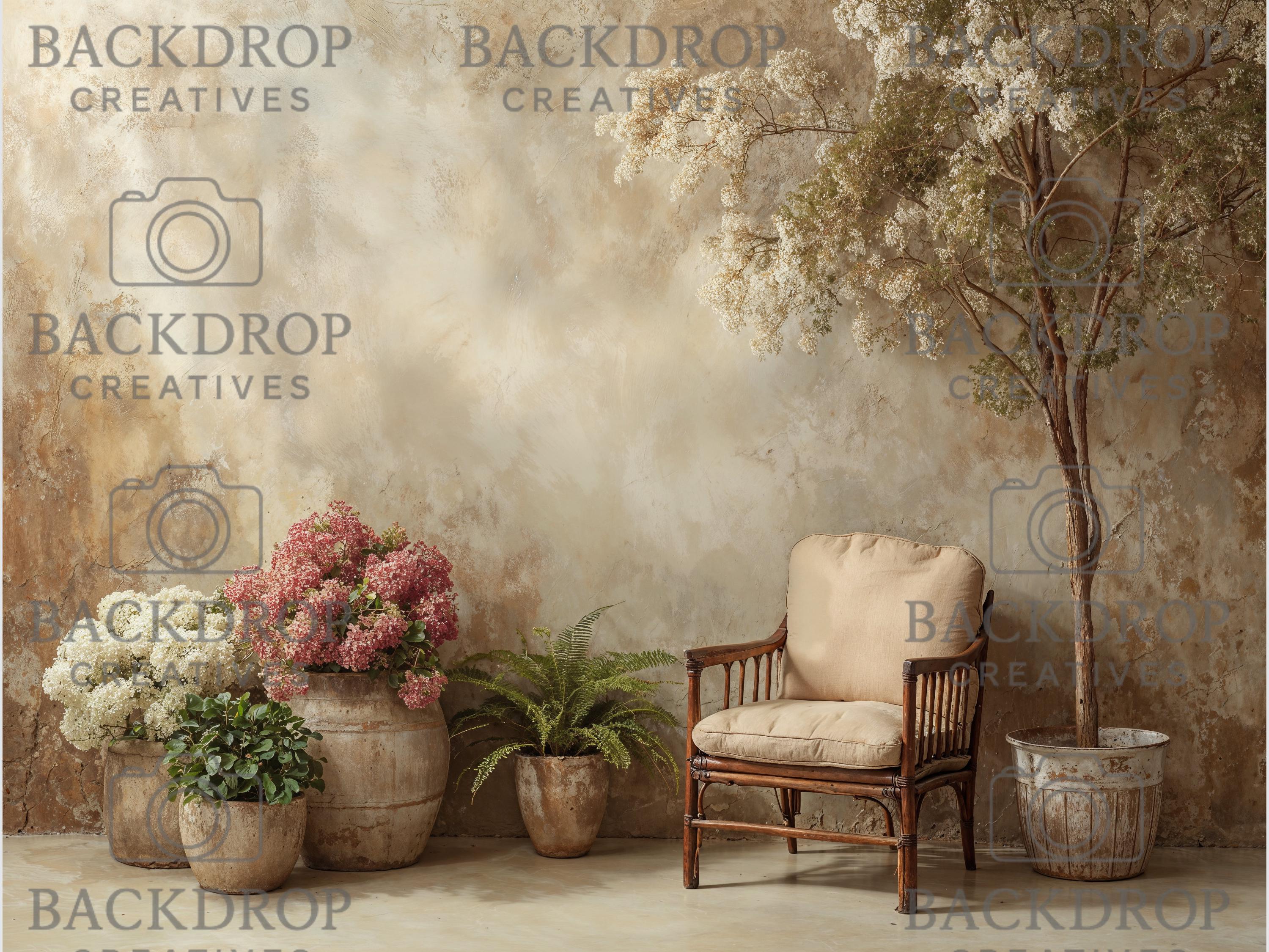 Painterly Boho Backdrop, Bride Backdrop, Digital Backdrop, Floral Set, Digital Background, Fine Art Texture, Beige Studio