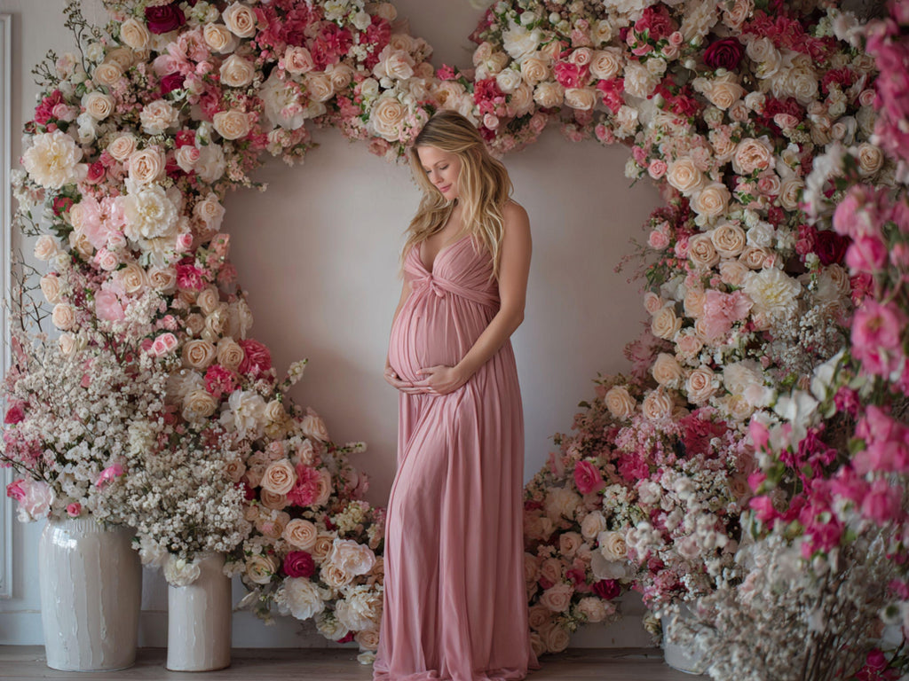 Valentine Heart Frame Arch Digital Backdrop Set | Valentine's Day, Maternity, Baby Shower
