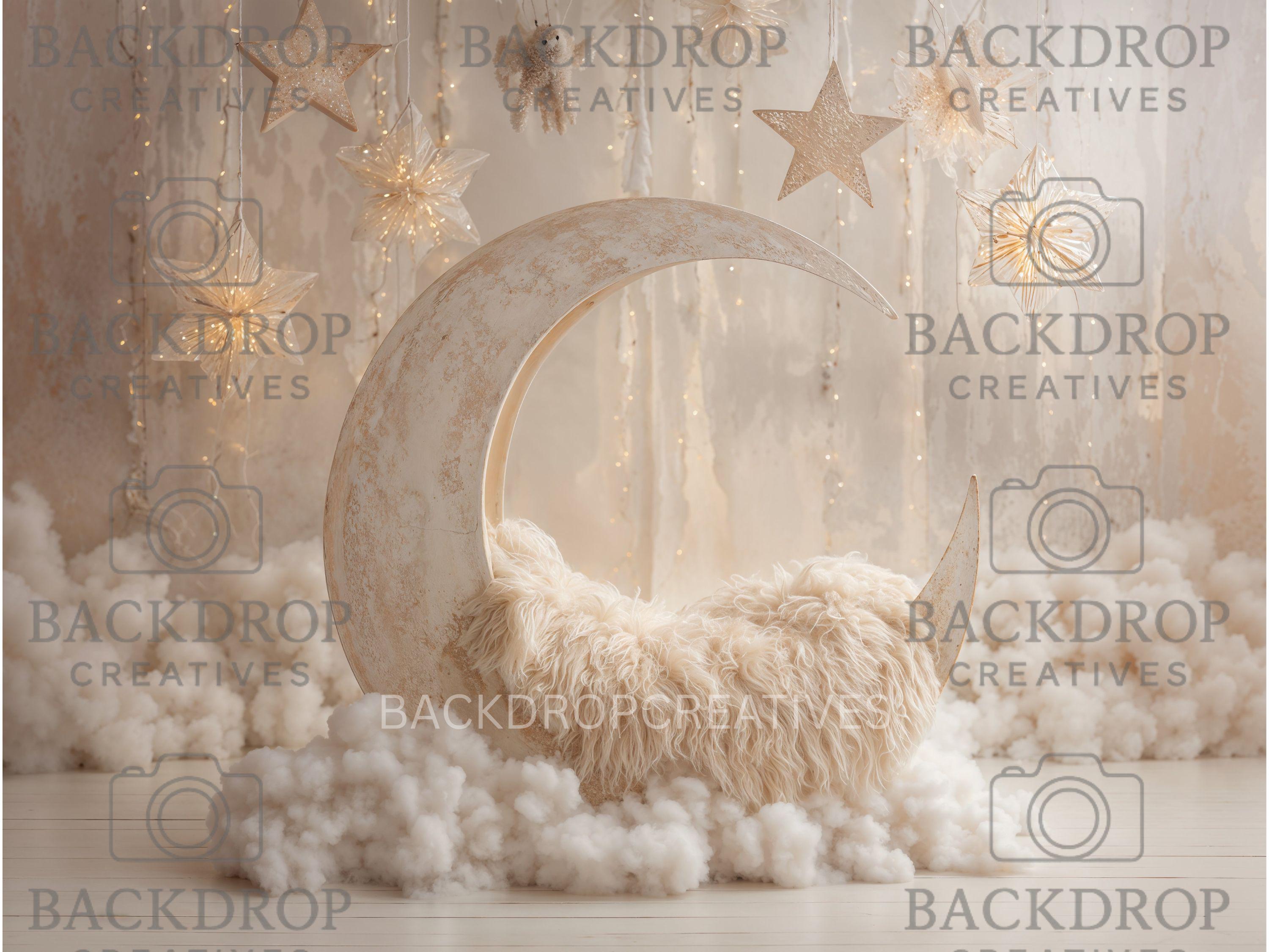 Baby Moon 1 Digital Backdrop, Newborn Background, Baby Backdrop, Newborn Backdrops, Photoshop Background