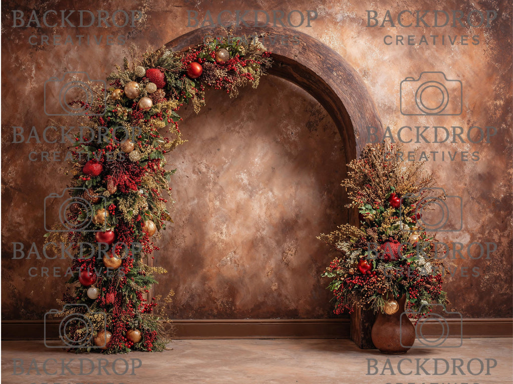 14 Brown Christmas Digital Backdrops, Maternity Backdrops, Flower Arch, Studio Overlays, Fine Art Textures