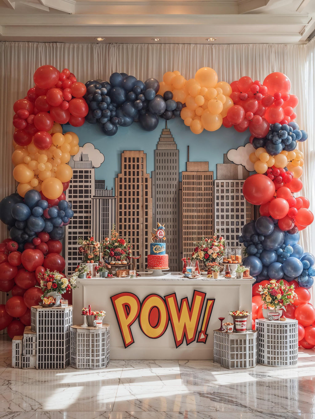 10 Kids Birthday Balloon Backdrops, Children Party Rainbow Balloon Arch Photography (Digital Download)