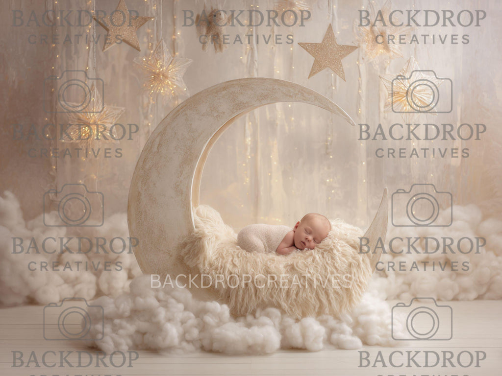 Baby Moon 1 Digital Backdrop, Newborn Background, Baby Backdrop, Newborn Backdrops, Photoshop Background