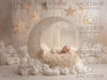 Baby Moon 1 Digital Backdrop, Newborn Background, Baby Backdrop, Newborn Backdrops, Photoshop Background