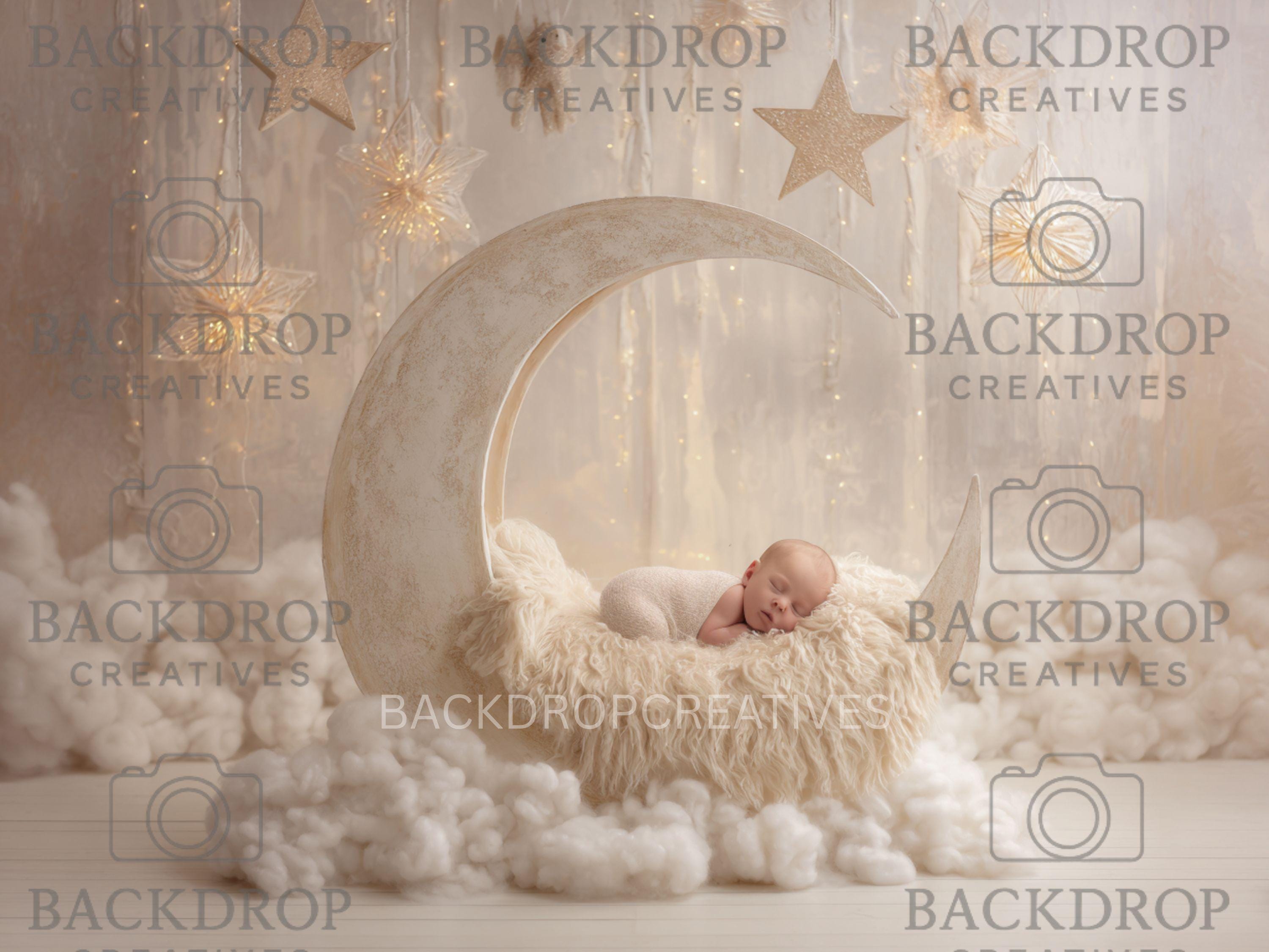 Baby Moon 1 Digital Backdrop, Newborn Background, Baby Backdrop, Newborn Backdrops, Photoshop Background